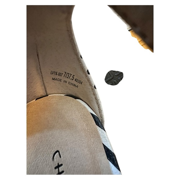 Chinese Laundry Polka Dot Dress Sandal,White and Black Size 7 - Picture 6 of 7